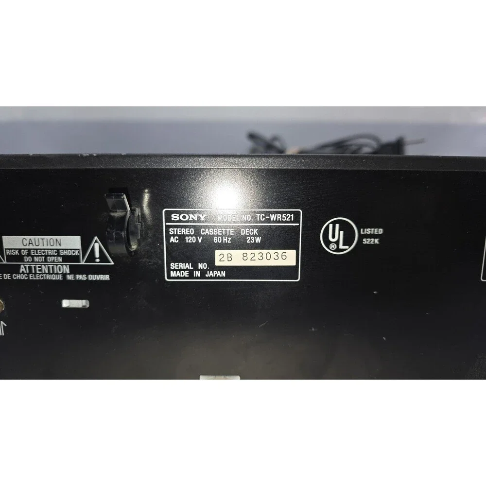 Sony TC-WR521 Dual Stereo Cassette Deck - Powers On / -For Parts read desc.